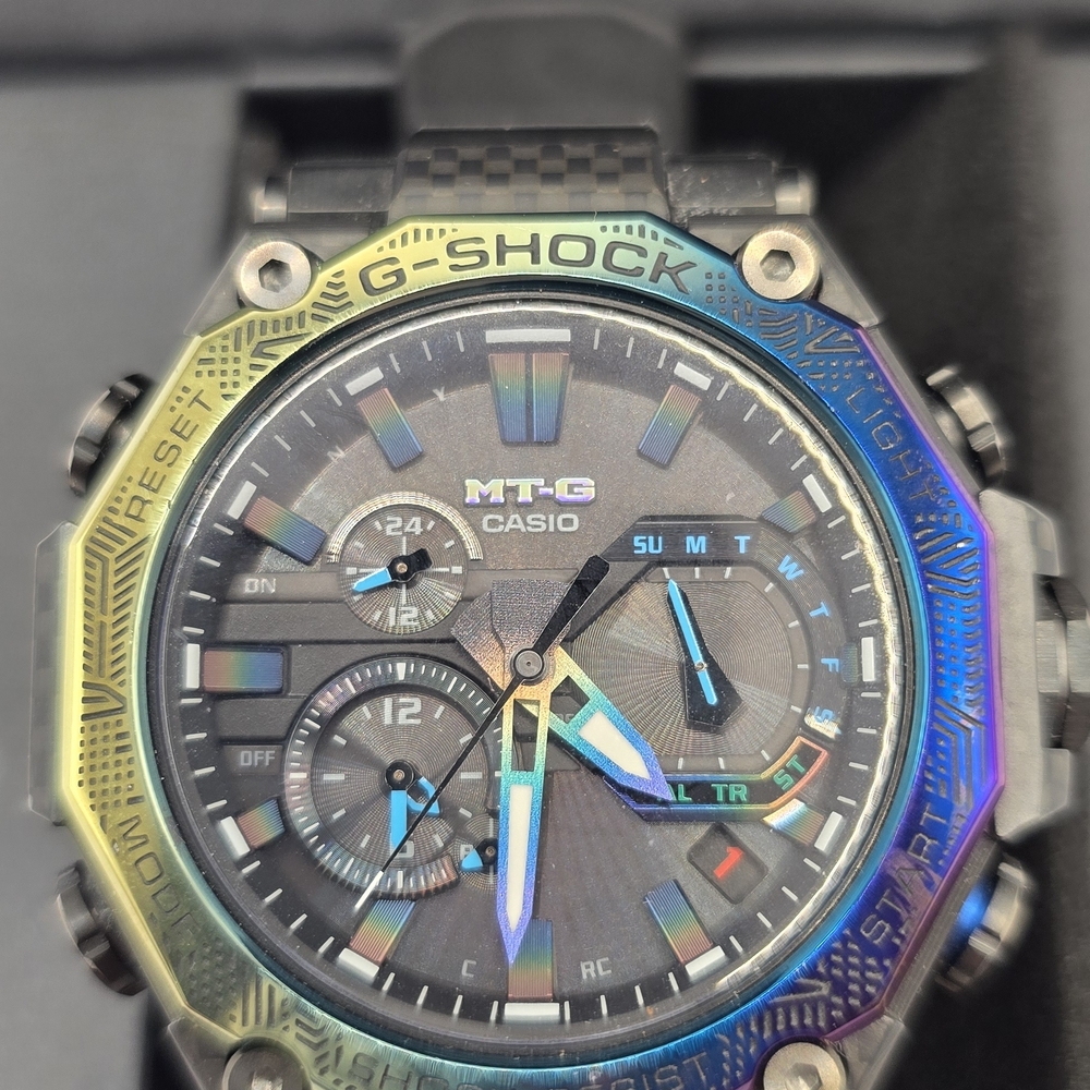 Casio MT-G Watch with Vibrant Bezel